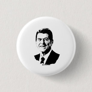 Badge Rond 2,50 Cm Ron Reagan