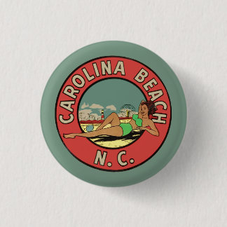 Badge Rond 2,50 Cm Rondelle Rétro de Carolina Beach