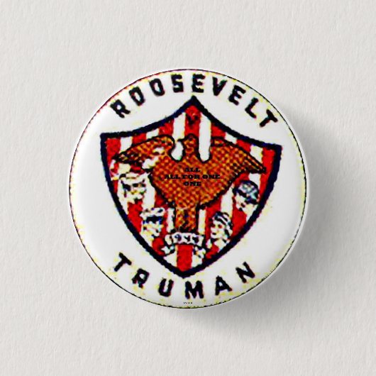 Badge Rond 2,50 Cm Roosevelt-Truman - bouton (Devant)