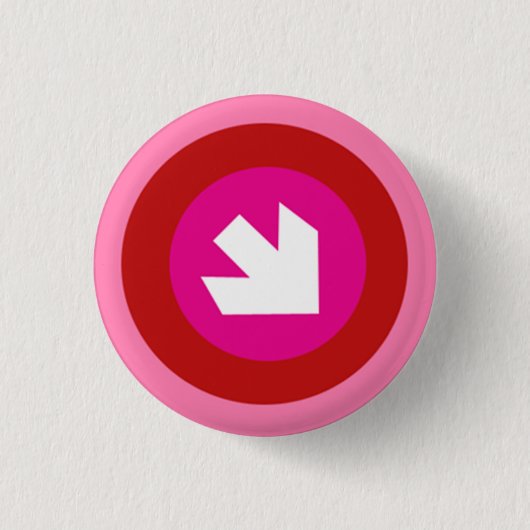 Badge Rond 2,50 Cm Rose avec la flèche (Devant)