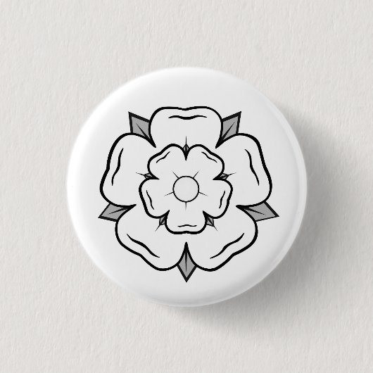 Badge Rond 2,50 Cm Rose blanche de York (Devant)
