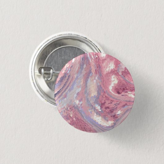 Badge Rond 2,50 Cm Rose et Violet iridescents  (Devant & derrière)