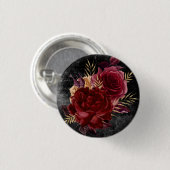 Badge Rond 2,50 Cm Rose gothique d'automne | Bouton (Devant & derrière)