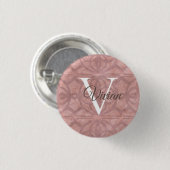Badge Rond 2,50 Cm Rose sombre (Devant & derrière)