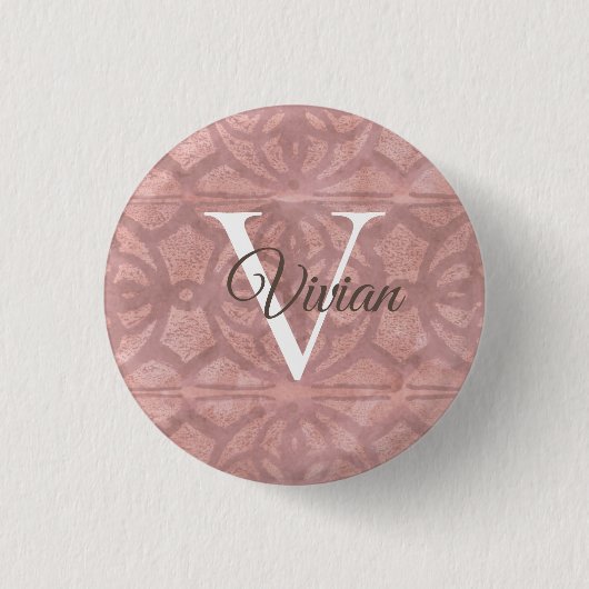 Badge Rond 2,50 Cm Rose sombre (Devant)