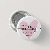 Badge Rond 2,50 Cm Rose wedding planner (Devant & derrière)
