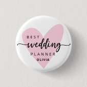 Badge Rond 2,50 Cm Rose wedding planner (Devant)