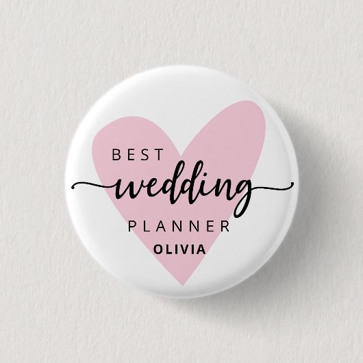 Badge Rond 2,50 Cm Rose wedding planner (Devant)
