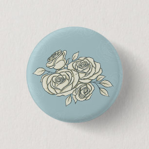 Badge Rond 2,50 Cm Roses délicates