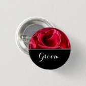 Badge Rond 2,50 Cm Roses rouges Mariage de chambre (Devant & derrière)