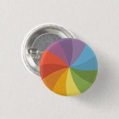 Badge Rond 2,50 Cm Roue de rotation d'arc-en-ciel (Devant & derrière)
