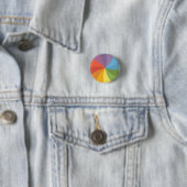 Badge Rond 2,50 Cm Roue de rotation d'arc-en-ciel (En situation)