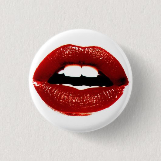 Badge Rond 2,50 Cm Rouge à lèvres (Devant)