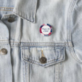 Badge Rond 2,50 Cm Rouge, blanc et bleu (En situation)
