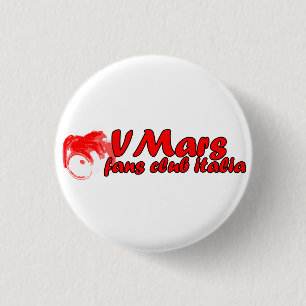 Badge Rond 2,50 Cm Rouge de bouton de VMars