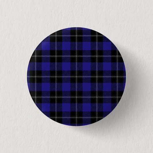 Badge Rond 2,50 Cm Royal Blue Black Plaid (Devant)