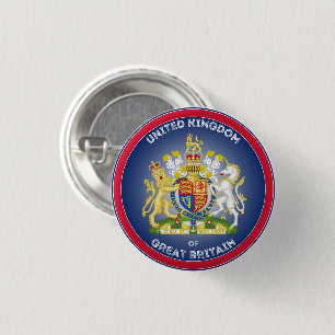 Badge Rond 2,50 Cm Royaume-Uni Armoiries forme circulaire