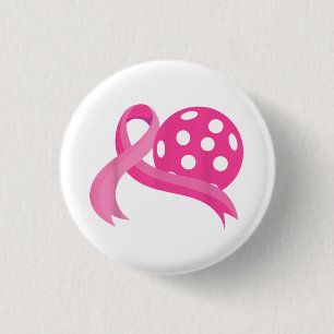 Badge Rond 2,50 Cm Ruban de cœur rose mignon Pickleball Ruban de sens