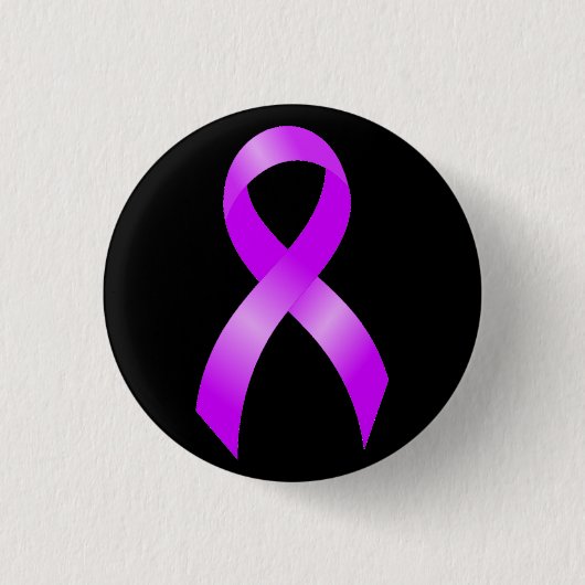 Badge Rond 2,50 Cm Ruban de Hodgkins Lymphoma Violet (Devant)