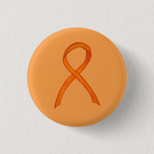 Badge Rond 2,50 Cm Ruban de sensibilisation à l'orange Pins d'art pe