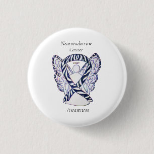 Badge Rond 2,50 Cm Ruban de sensibilisation au cancer de la neuroendo