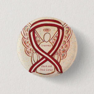 Badge Rond 2,50 Cm Ruban de sensibilisation au cancer de la tête et 