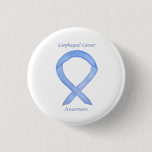 Badge Rond 2,50 Cm Ruban de sensibilisation au cancer de l'oesophage