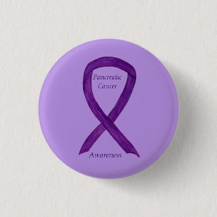 Badge Rond 2,50 Cm Ruban de sensibilisation au cancer Pancréatique Pe