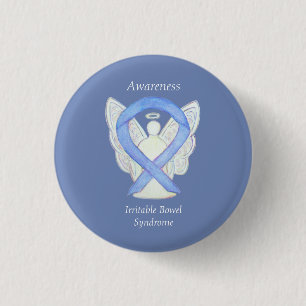 Badge Rond 2,50 Cm Ruban de sensibilisation au syndrome du bol irrita