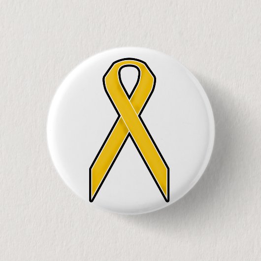 Badge Rond 2,50 Cm Ruban jaune de conscience (Devant)