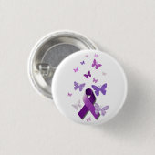 Badge Rond 2,50 Cm Ruban pourpre de conscience (Devant & derrière)