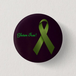 Badge Rond 2,50 Cm Ruban vert libre de gluten