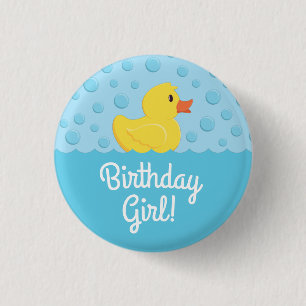 Badge Rond 2,50 Cm Rubber Ducky 1er Anniversaire Fête Enfants bébé