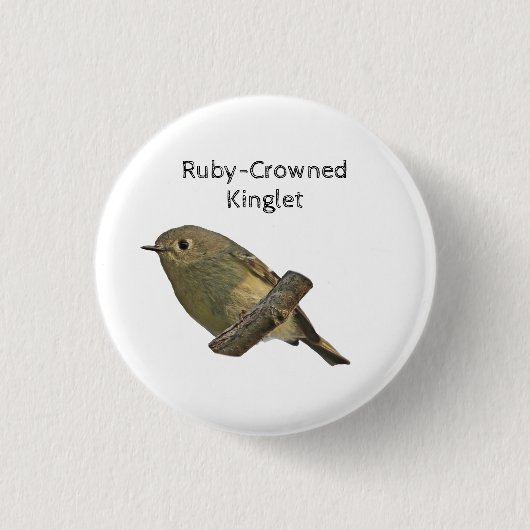 Badge Rond 2,50 Cm Ruby-Crowned Kinglet (Devant)