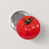 Badge Rond 2,50 Cm Ruby Red Tomate Fun (Devant & derrière)