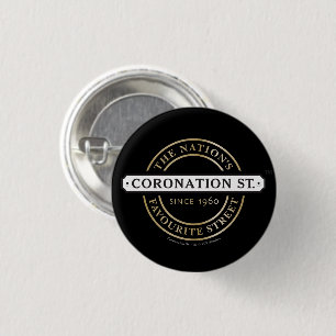 Badge Rond 2,50 Cm Rue du couronnement - Bouton du logo