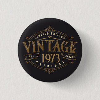 Badge Rond 2,50 Cm Rustique vintage 1973