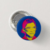 Badge Rond 2,50 Cm Ruth Bader Ginsburg 1983, Pop Art Portrait (Devant & derrière)