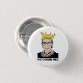 Badge Rond 2,50 Cm Ruth Bader Ginsburg - Célèbre RBG (Devant & derrière)