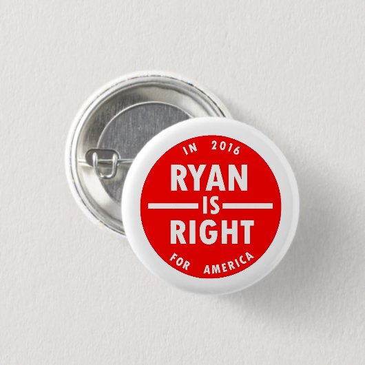 Badge Rond 2,50 Cm Ryan a raison (Devant & derrière)