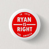 Badge Rond 2,50 Cm Ryan a raison (Devant)