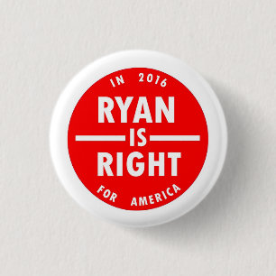 Badge Rond 2,50 Cm Ryan a raison