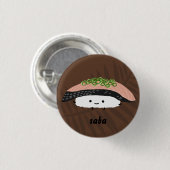 Badge Rond 2,50 Cm Saba Sushi (Devant & derrière)