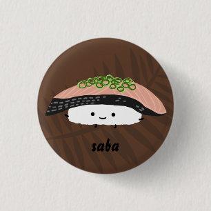 Badge Rond 2,50 Cm Saba Sushi