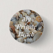 Badge Rond 2,50 Cm Sable De Plage De Minuscules Coques (Devant)