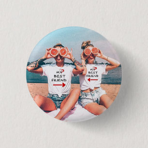 Badge Rond 2,50 Cm Sac fourre-tout personnalisé avec photo d'amitié