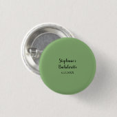 Badge Rond 2,50 Cm Sage Green Moderne Mariage Bachelorette Favoriser  (Devant & derrière)