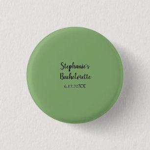 Badge Rond 2,50 Cm Sage Green Moderne Mariage Bachelorette Favoriser 