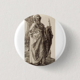 Badge Rond 2,50 Cm Saint Barthélemy l'Apôtre Beaux-Arts
