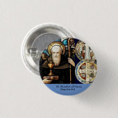 Badge Rond 2,50 Cm Saint Benoît de Nursia (Devant & derrière)
